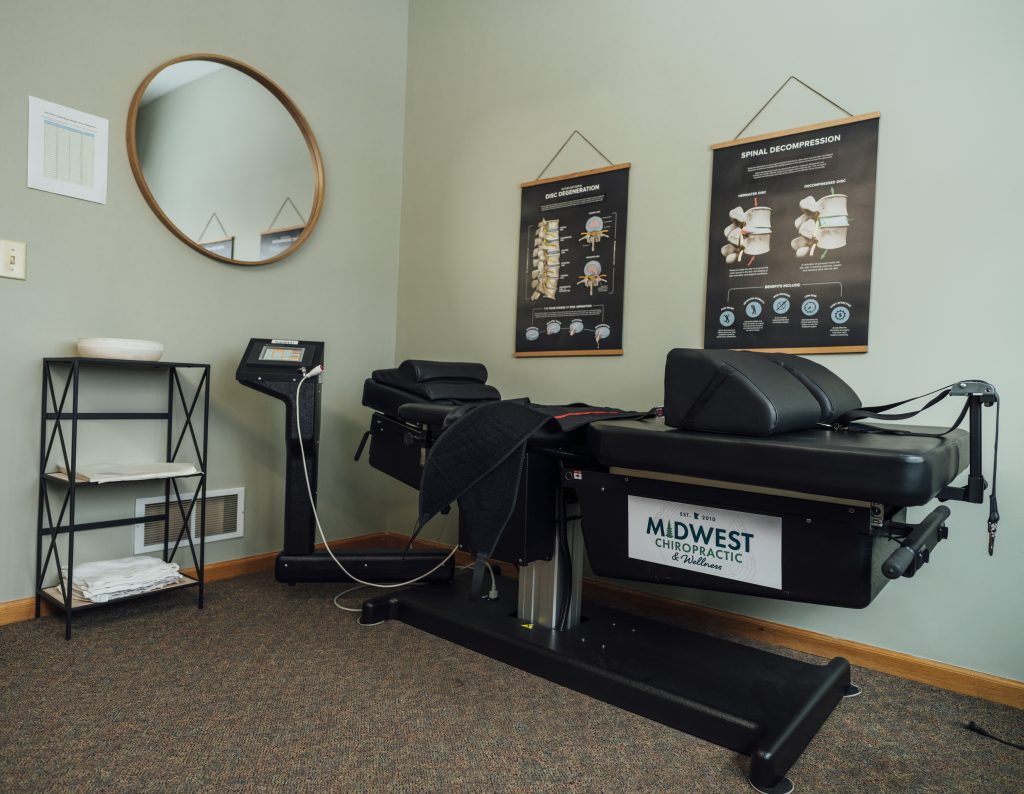 The spinal decompression table at Midwest Chiropractic & Wellness